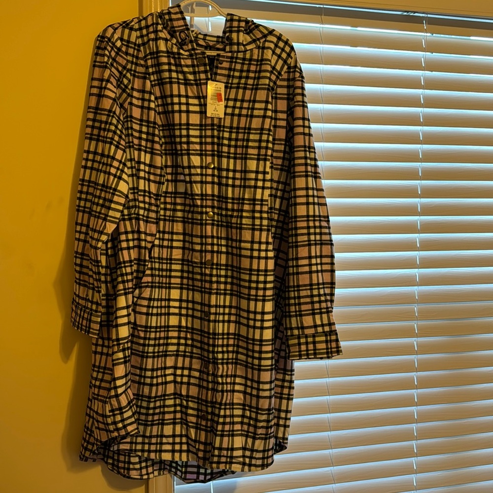 NWT Torrid Flannel Hooded Anorak Size 2X